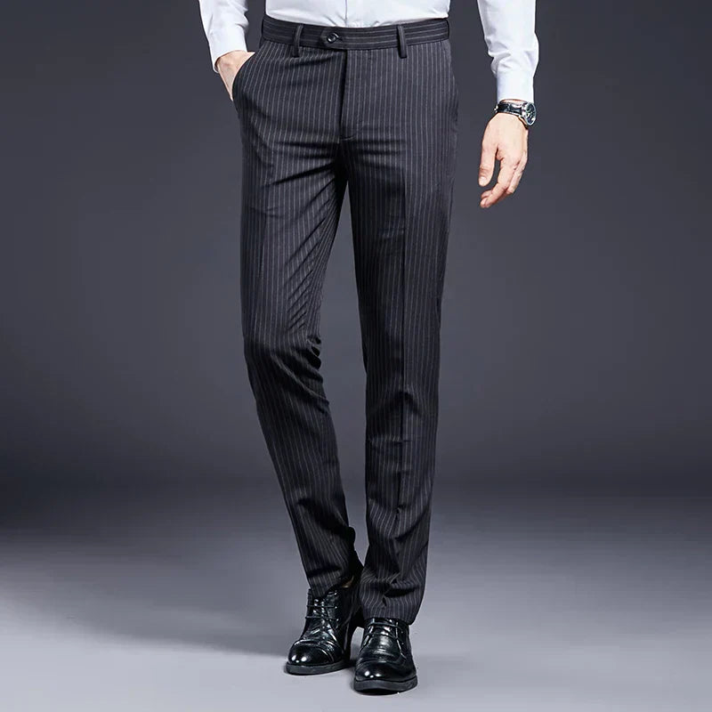 Premium Men's Suit Trousers Striped Valerion