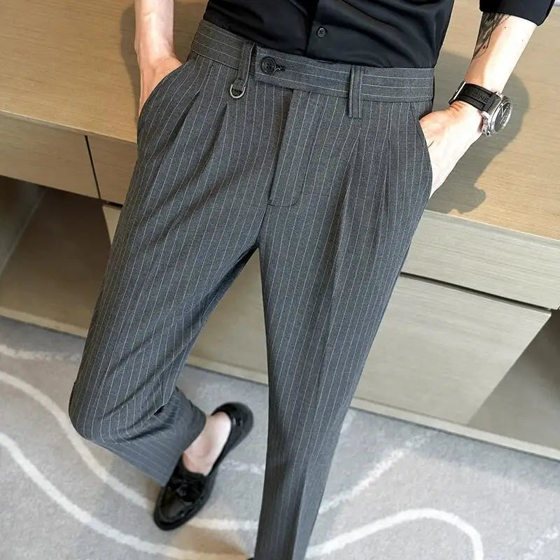 Striped Suit Trousers Valerion